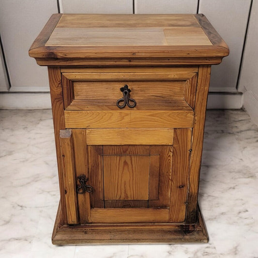 7574 Mexican Pine Accent Table with Drawer