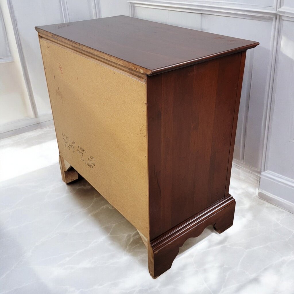 7588 Kincaid Furniture Solid Walnut 3 Drawer Chest with Slide Out Tray