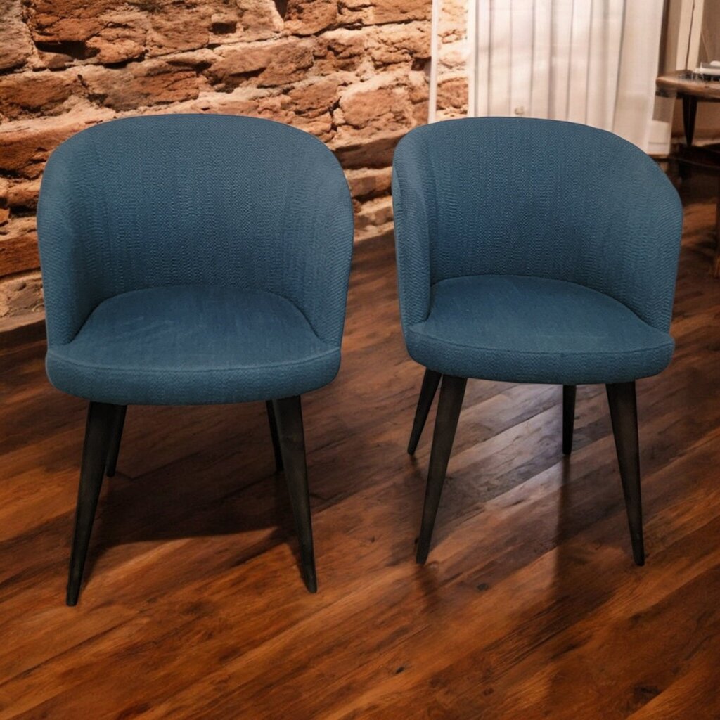 7600-7601 Contemporary Teal Barrel Chair