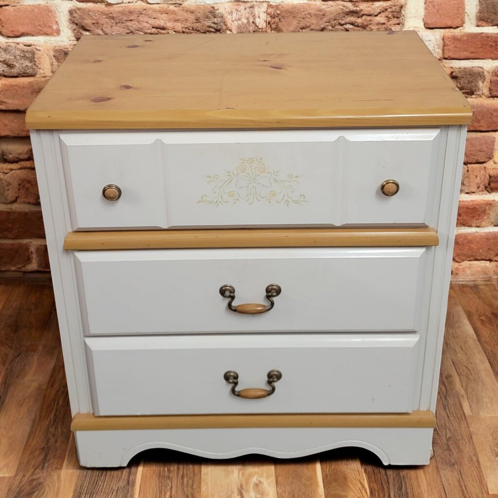 7615 Country Pine and White 3 Drawer #Chest