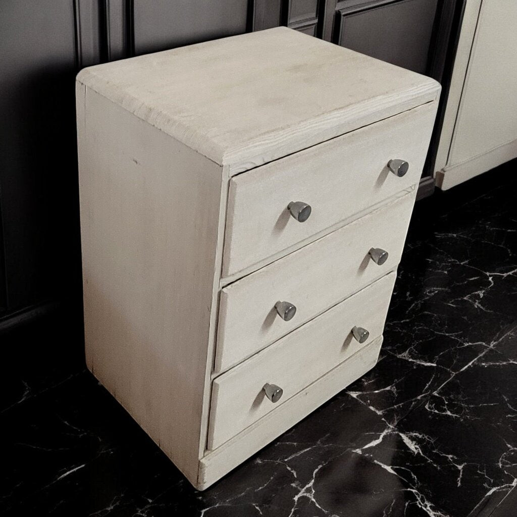 7655 Vintage Shabby Oak 3 Drawer #Chest