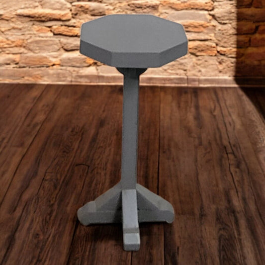 7660 Gray Octagon Pedestal Table Used ~ FURNITURE