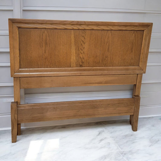 7673-7674 Oak Midcentury Twin #Headboard and Footboard