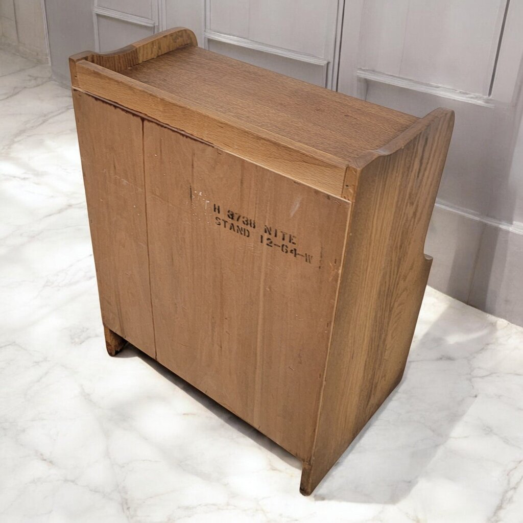 7676 Oak 2 Tier #Nightstand with Drawer