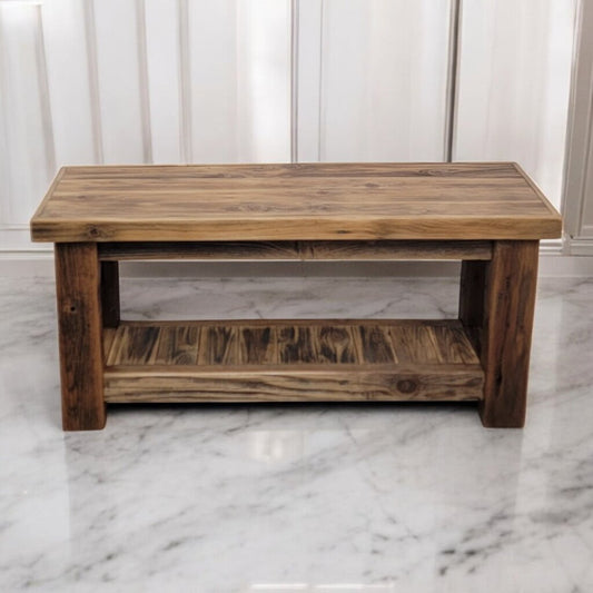 7680 Handcrafted Rustic 2 Tier Wooden #Bench