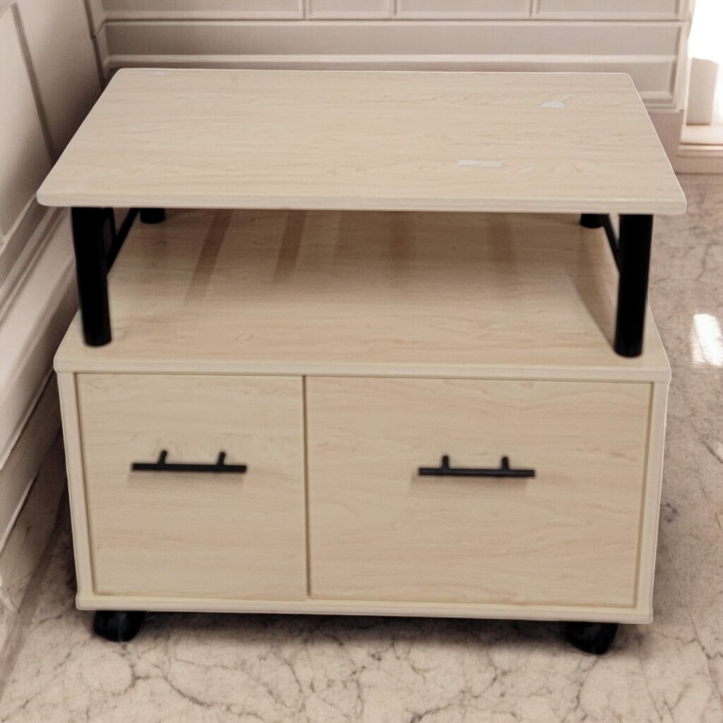 7682 Contemporary Rolling Accent Table Used ~ FURNITURE