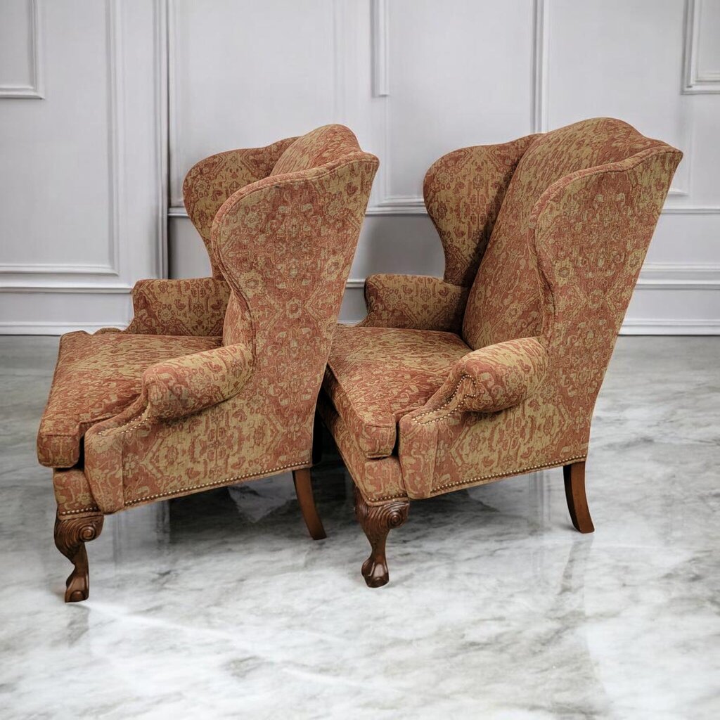 7701-7702 Ethan Allen Tapestry Oversized Wingback Chair