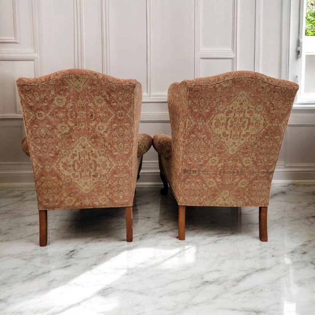 7701-7702 Ethan Allen Tapestry Oversized Wingback Chair