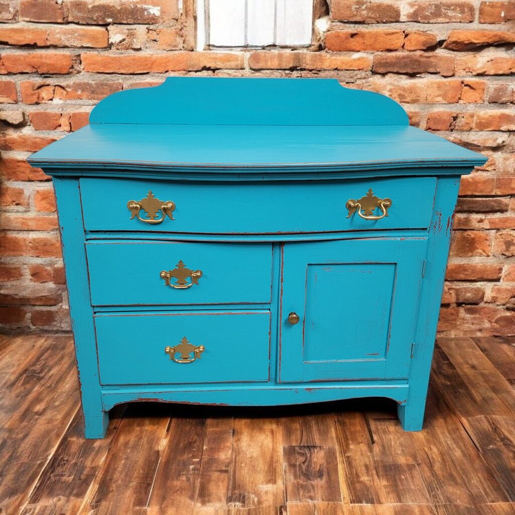 7708 Vintage Oak Turquoise #Dresser