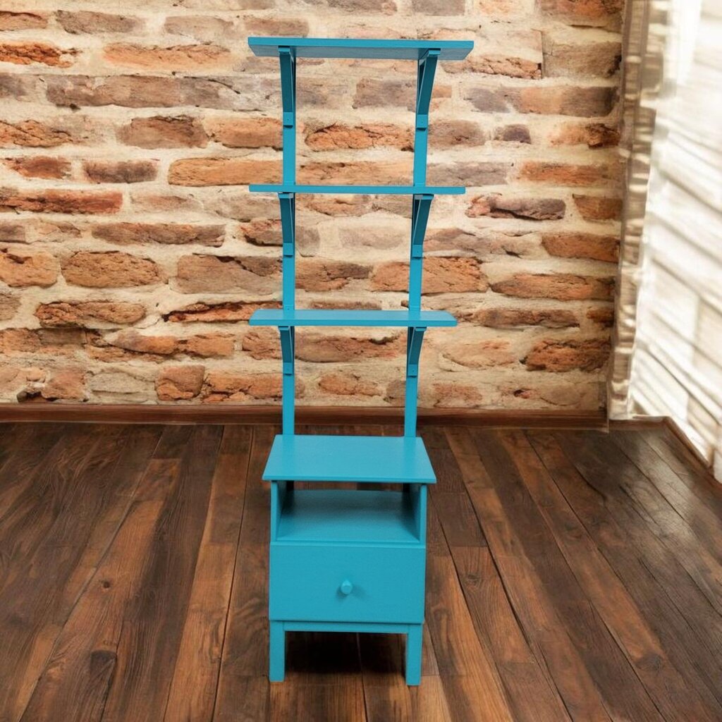 7711 Turquoise #Nightstand with Shelf