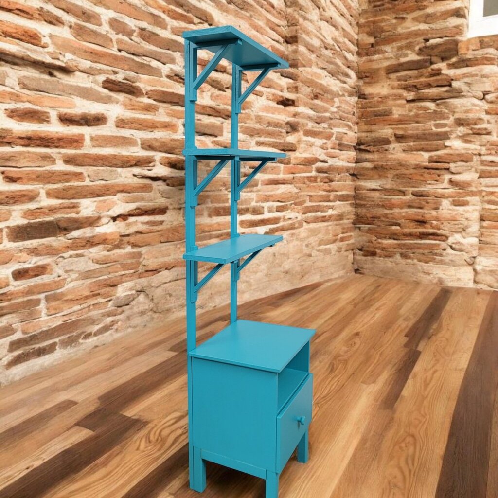 7711 Turquoise #Nightstand with Shelf