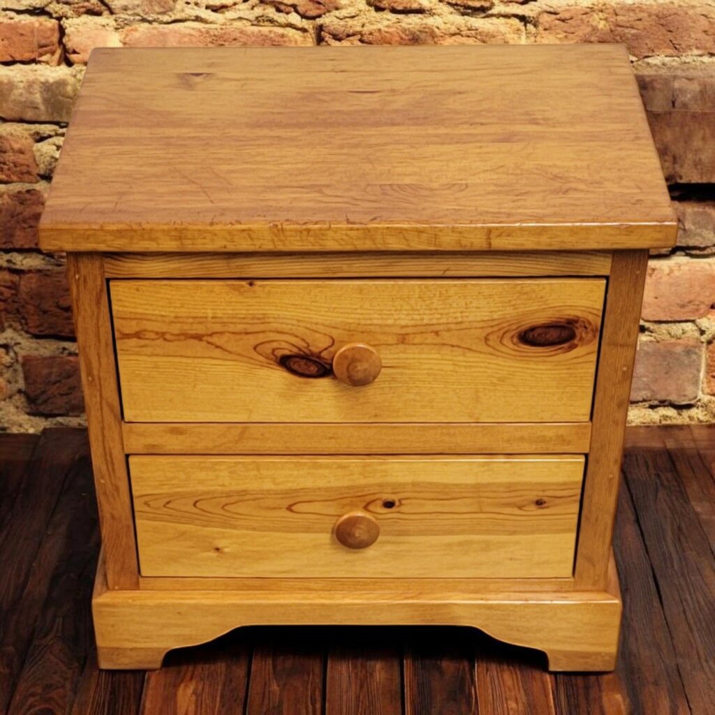 7725 Country Pine 2 Drawer Nightstand