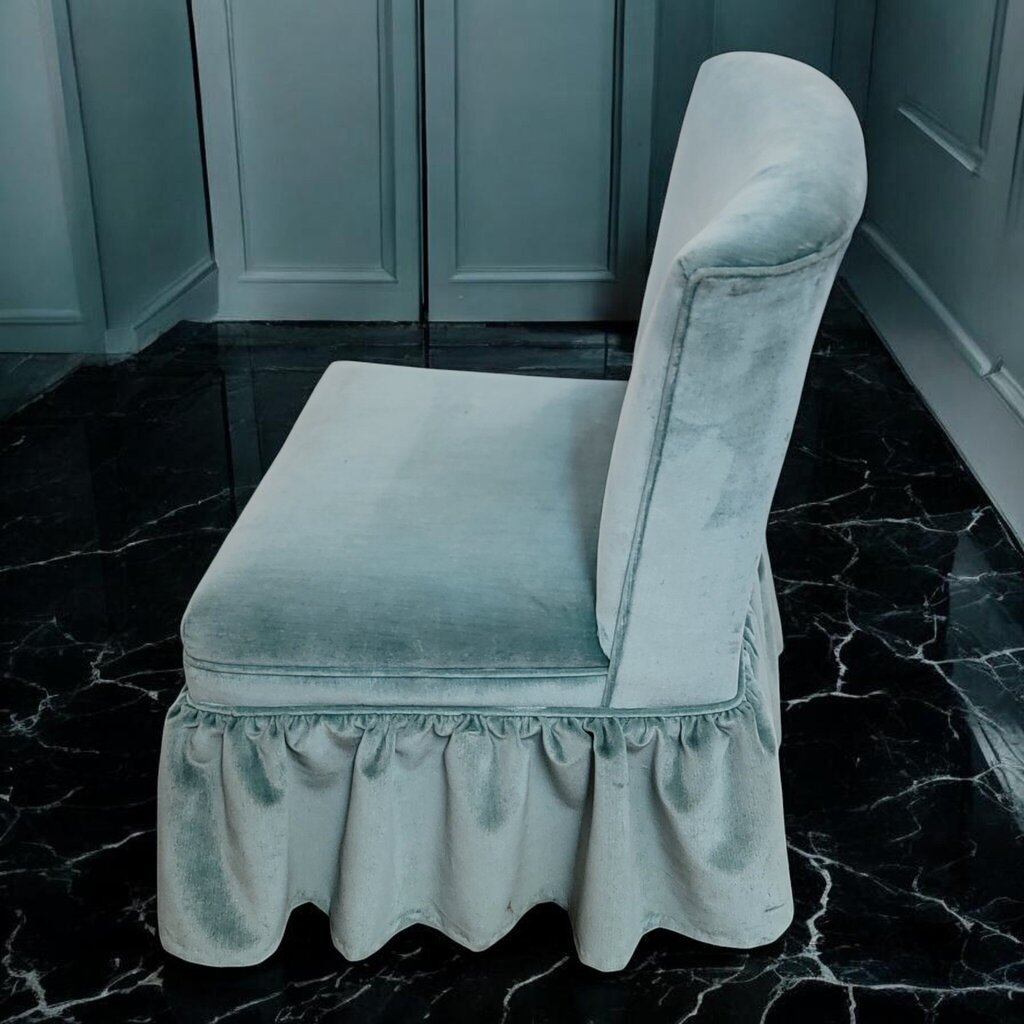 7727 Mint Green Skirted Side Chair