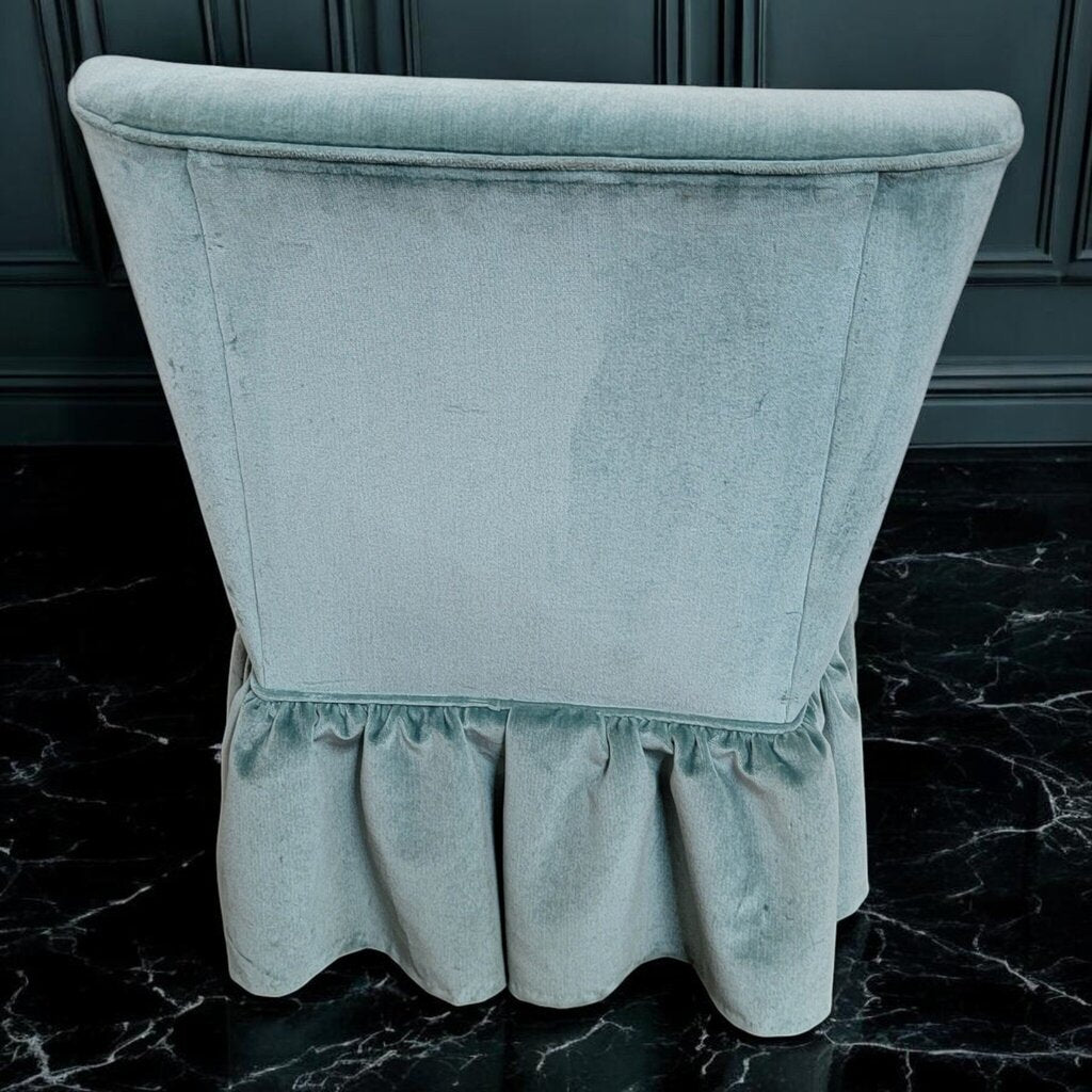 7727 Mint Green Skirted Side Chair