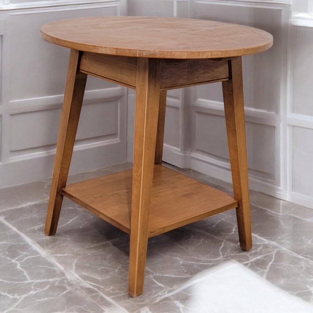 7730 Round Midcentury Accent Table