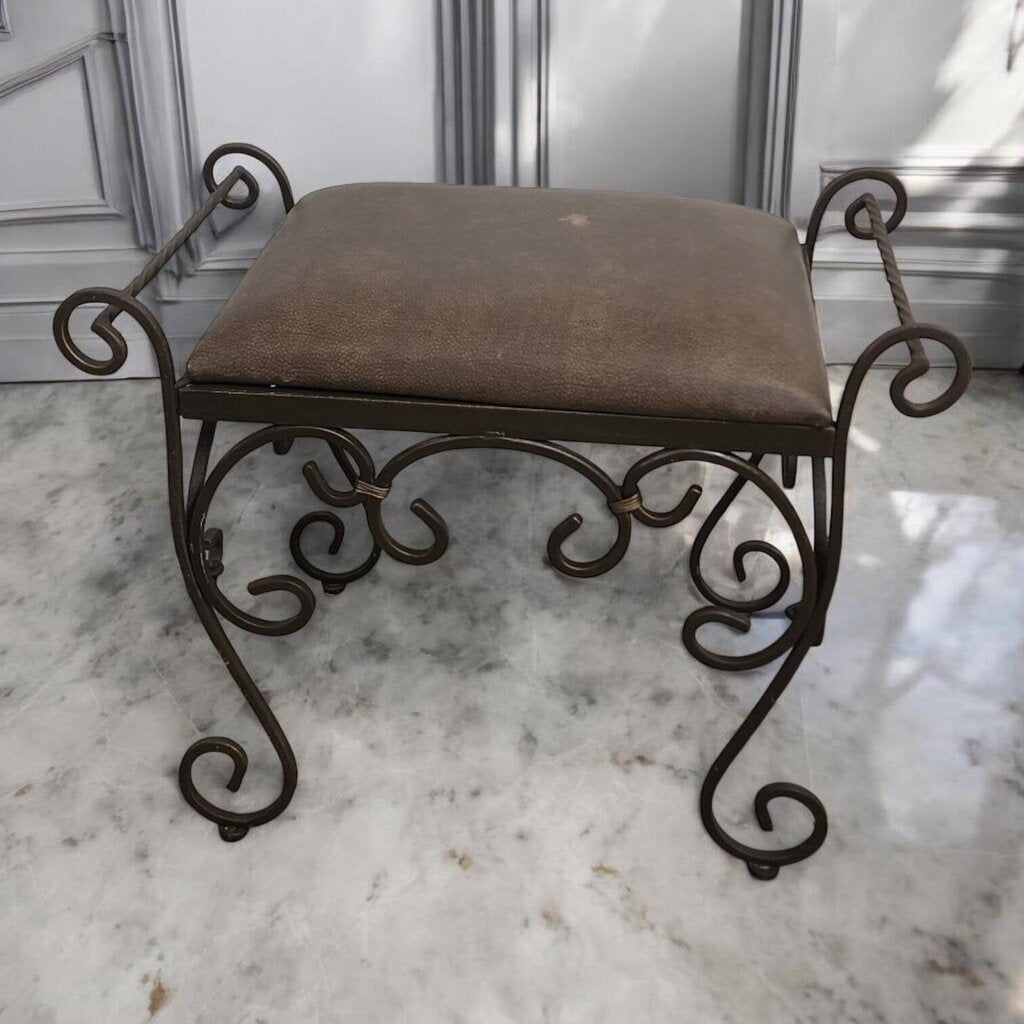 7736 Wrought Iron Vanity Bench
