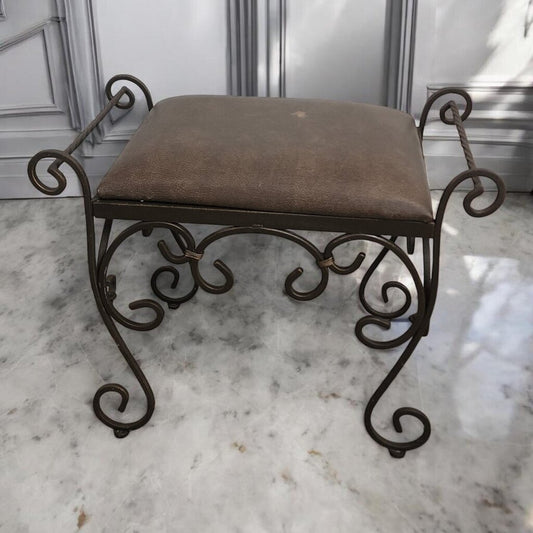7736 Wrought Iron Vanity Bench