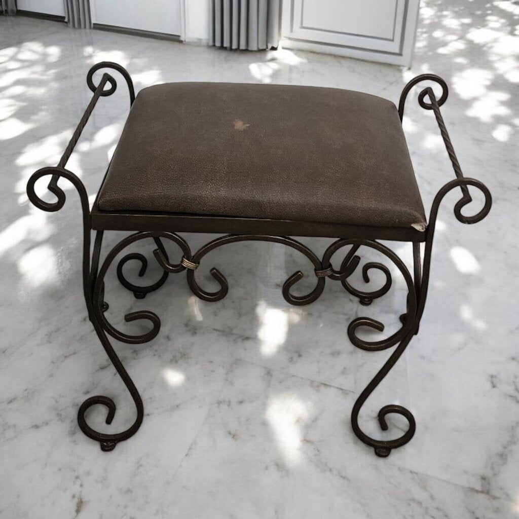 7736 Wrought Iron Vanity Bench