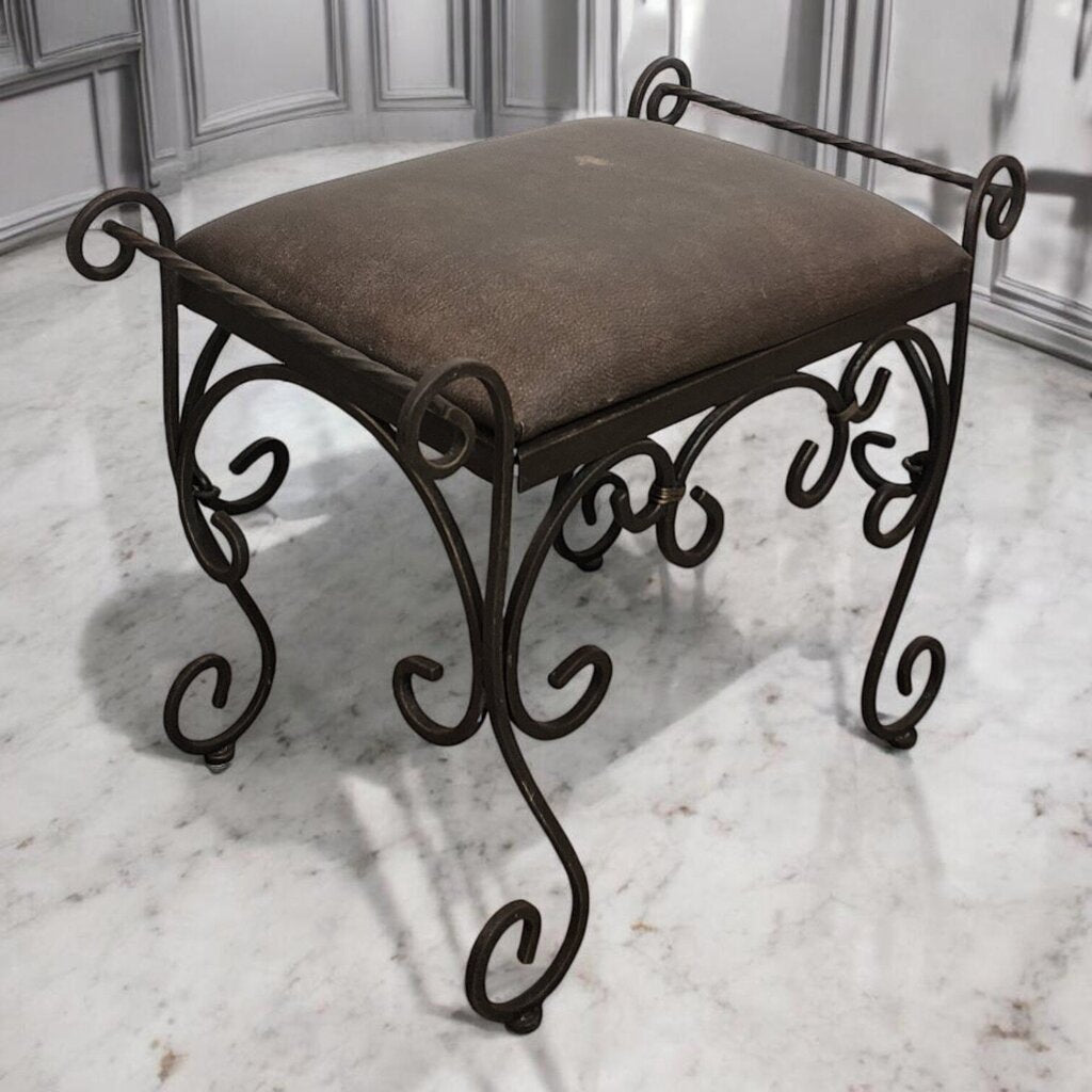 7736 Wrought Iron Vanity Bench