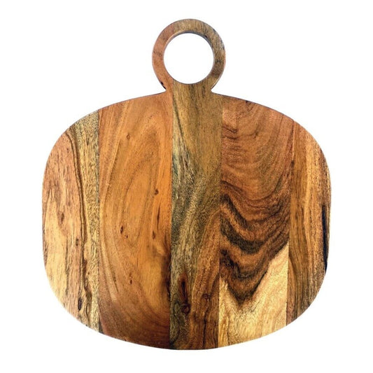 Acacia Wood Cheese/Serving Board w/ Handle 15-3 4"L x 13-3 4"W New * Home