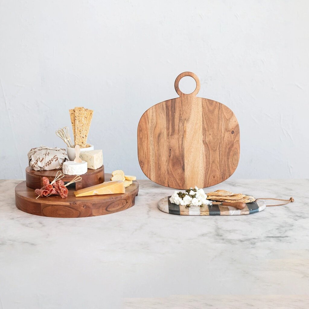 Acacia Wood Cheese/Serving Board w/ Handle * Home