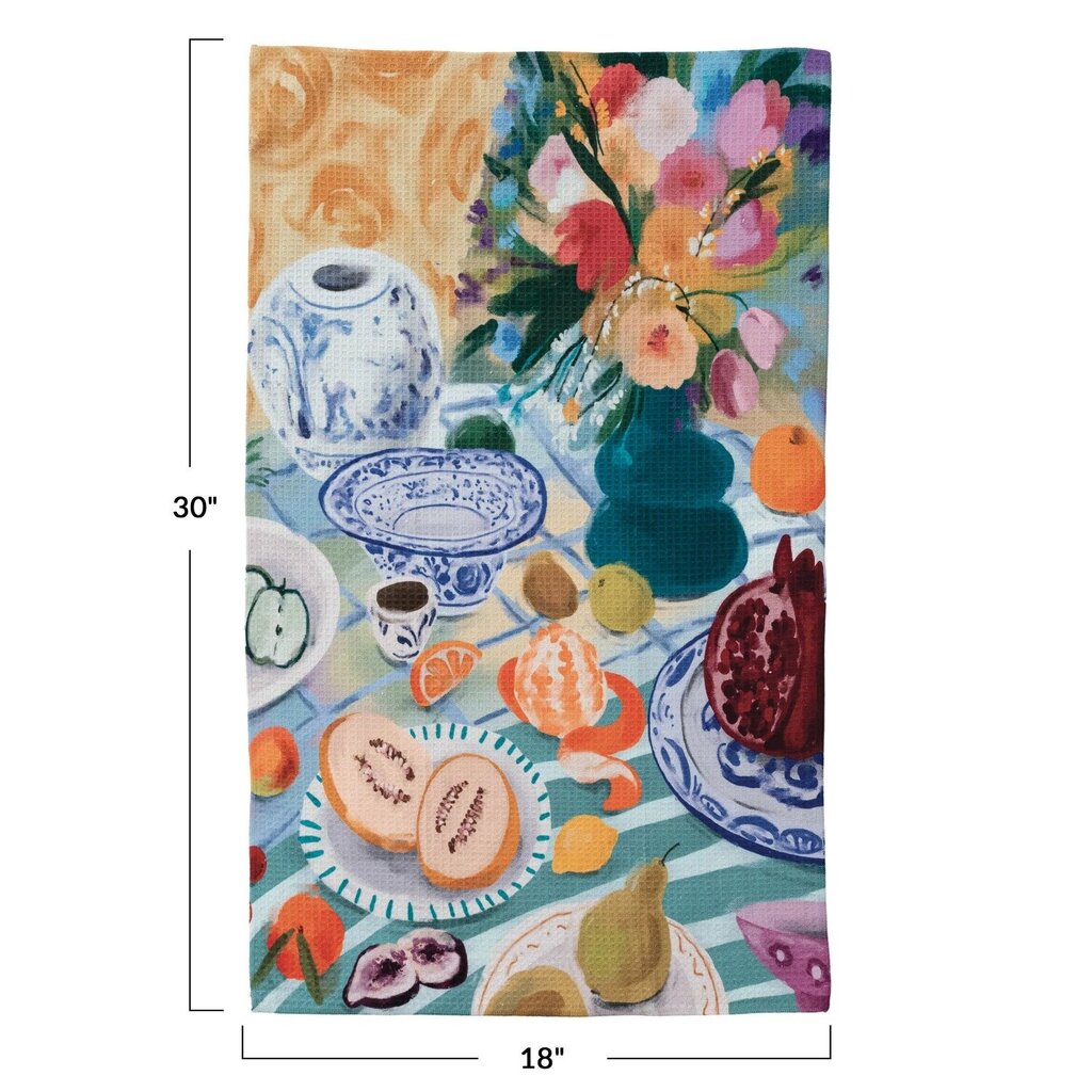 Printed Recycled Microfiber Tea Towel | Still Life * Home