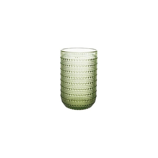 Green Drinking Glass w/ Raised Dots 12 oz. New * Home