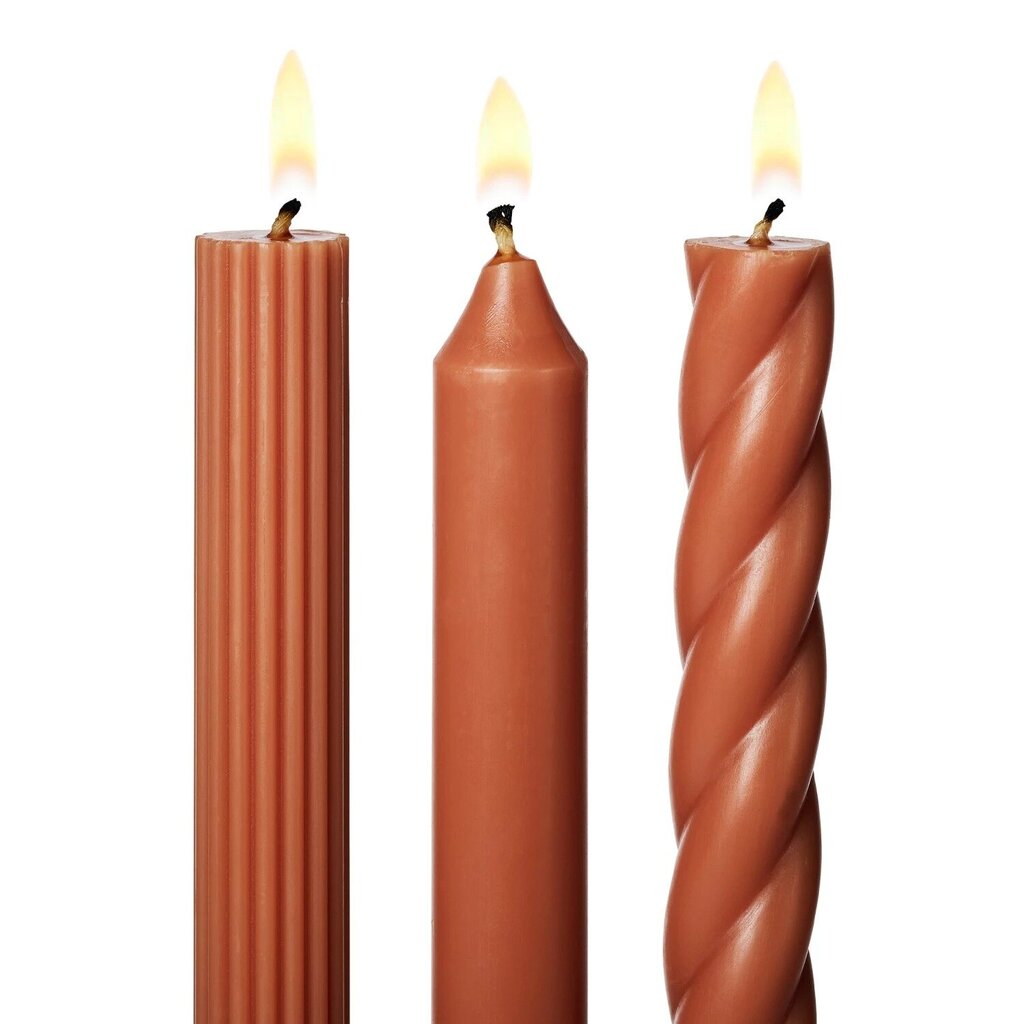 Assorted Candle Tapers 3-Pack | Courtyard Clay * Gifts & Speciality