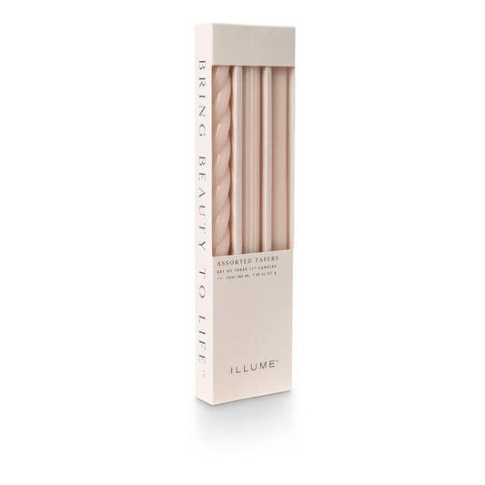 Assorted Candle Tapers 3-Pack | Champagne New * Gifts & Speciality