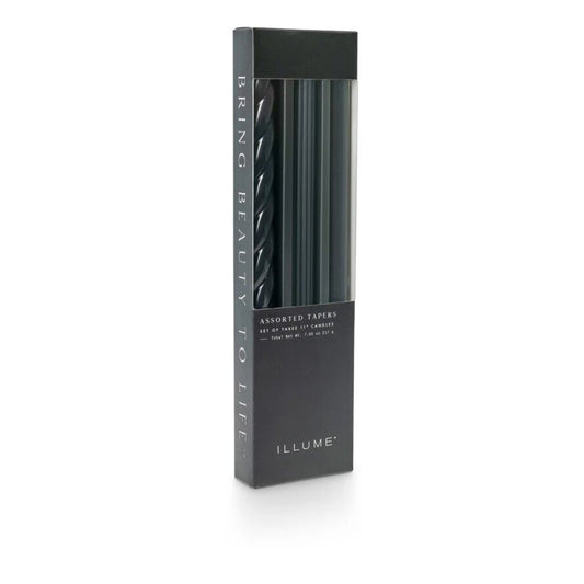 Assorted Candle Tapers 3-Pack | Black New * Gifts & Speciality