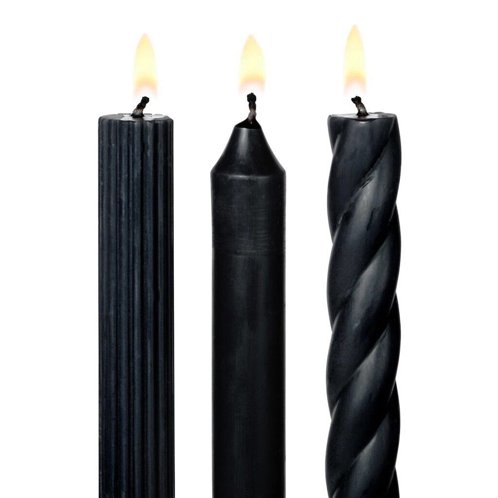 Assorted Candle Tapers 3-Pack | Black * Gifts & Speciality