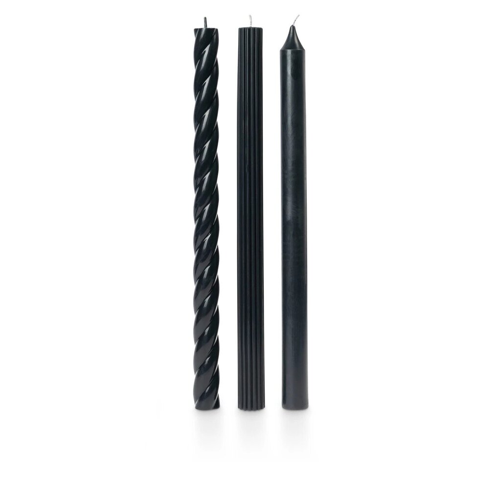 Assorted Candle Tapers 3-Pack | Black * Gifts & Speciality