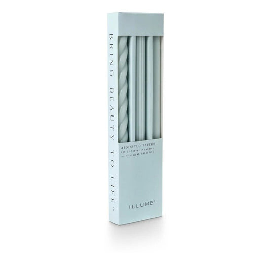 Assorted Candle Tapers 3-Pack | Seafoam New * Gifts & Speciality