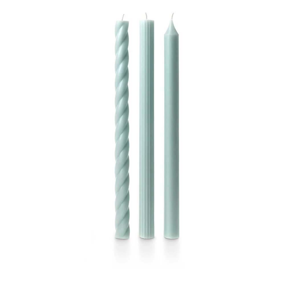 Assorted Candle Tapers 3-Pack | Seafoam * Gifts & Speciality