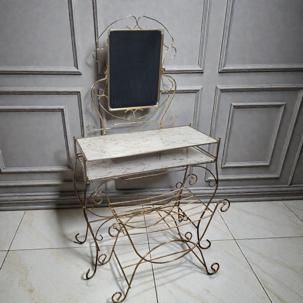 7765 Vintage Brass #Vanity with Chair