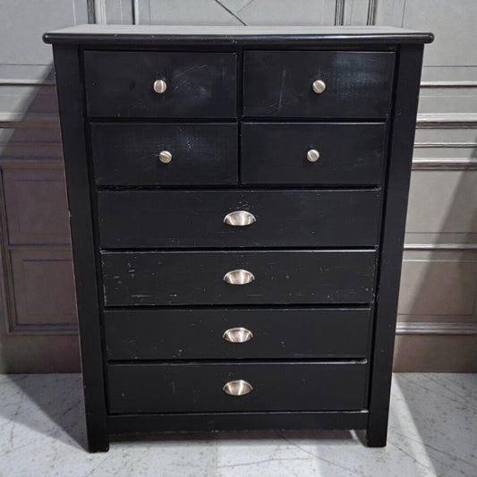7783 Black 8 Drawer Chest