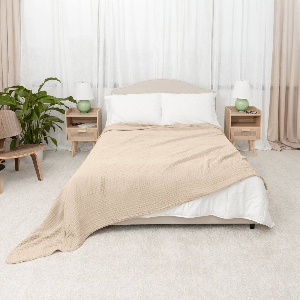 Muslin 6-Layer 100% Cotton Throw - Sand * Home