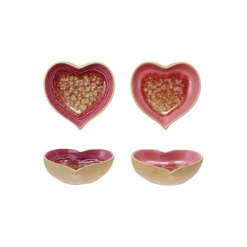 Stoneware Heart Shaped Ring Dish New * Gifts & Speciality