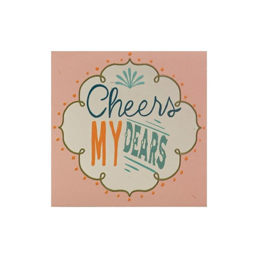 Safety Matches in Matchbox "Cheers My Dears" 3-1 4"L Milti Color New * Gifts & Speciality