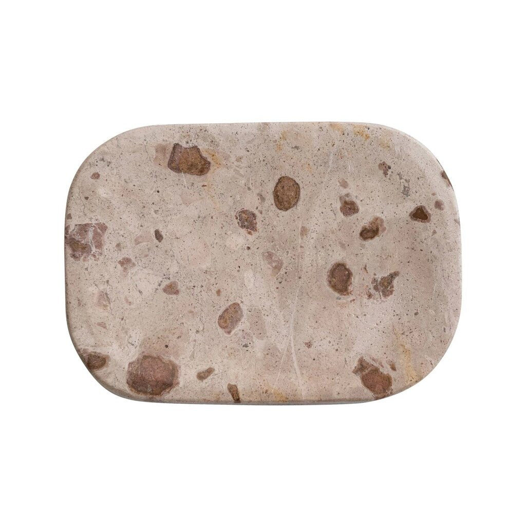Buff Marble Soap Dish * Home