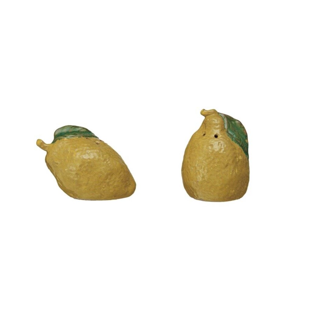Hand-Painted Lemon Salt & Pepper Shakers, Set of 2 New * Home