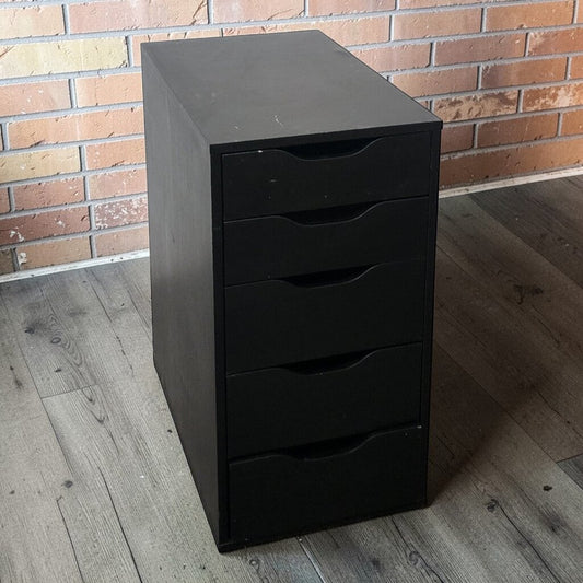 7803 Black 5 Drawer #Chest