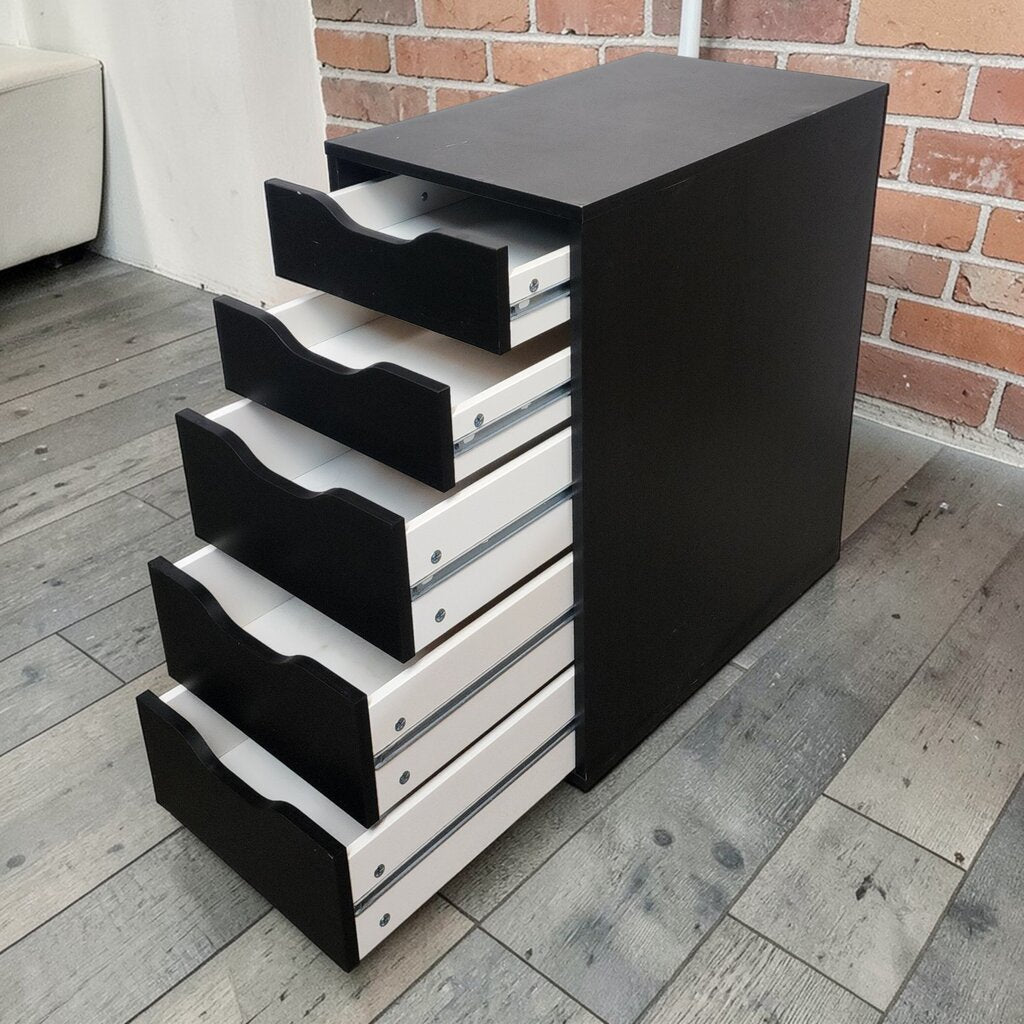 7803 Black 5 Drawer #Chest