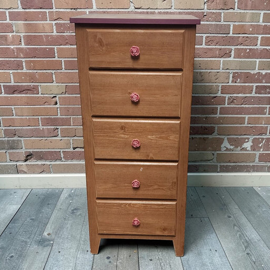 7804 Pine 5 Drawer Lingerie #Chest