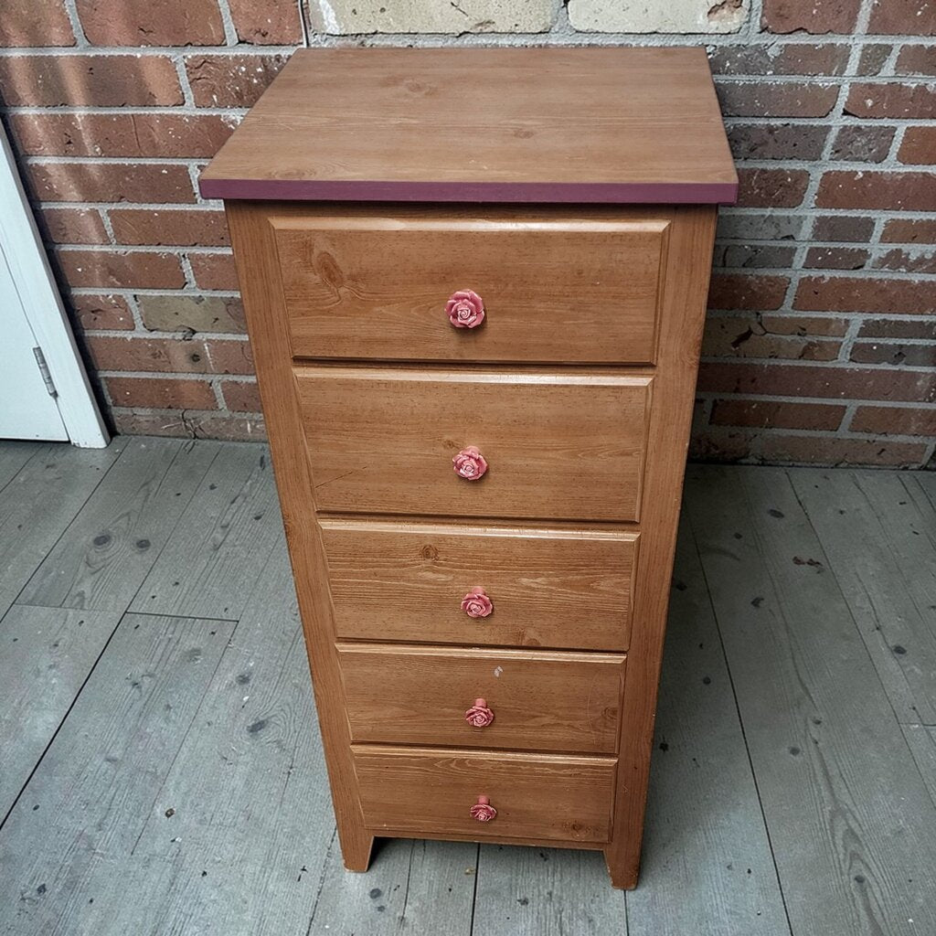 7804 Pine 5 Drawer Lingerie #Chest