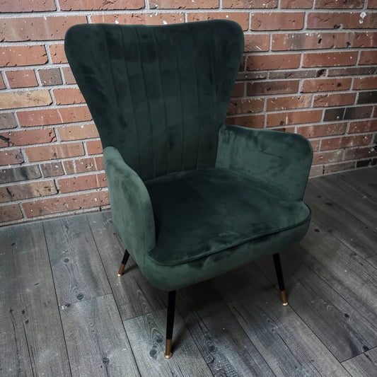 7805 MCM Style Green Wingback #Chair