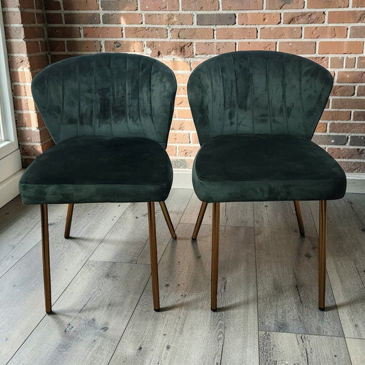 7812-7813 Green MCM Style Side #Chair
