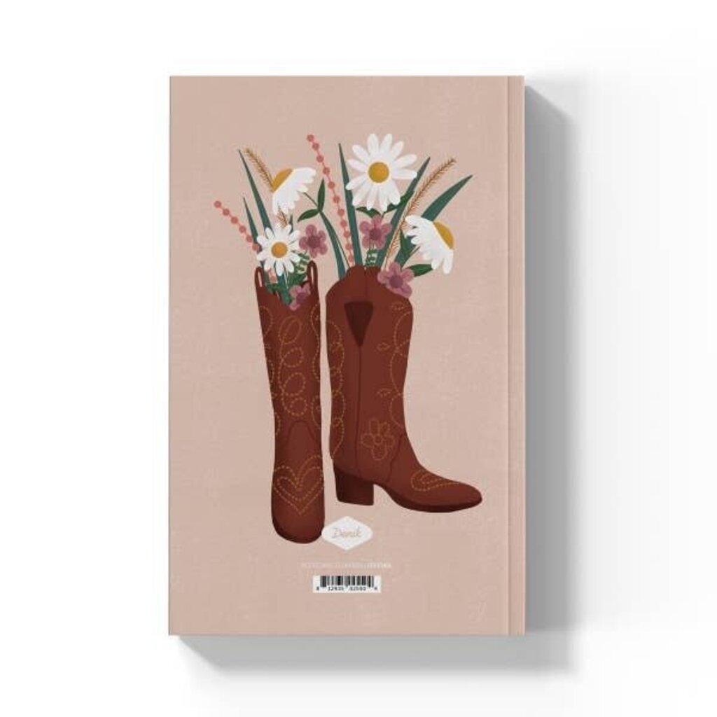 Boots & Flowers Soft Touch Layflat Notebook Journal * Gifts & Speciality