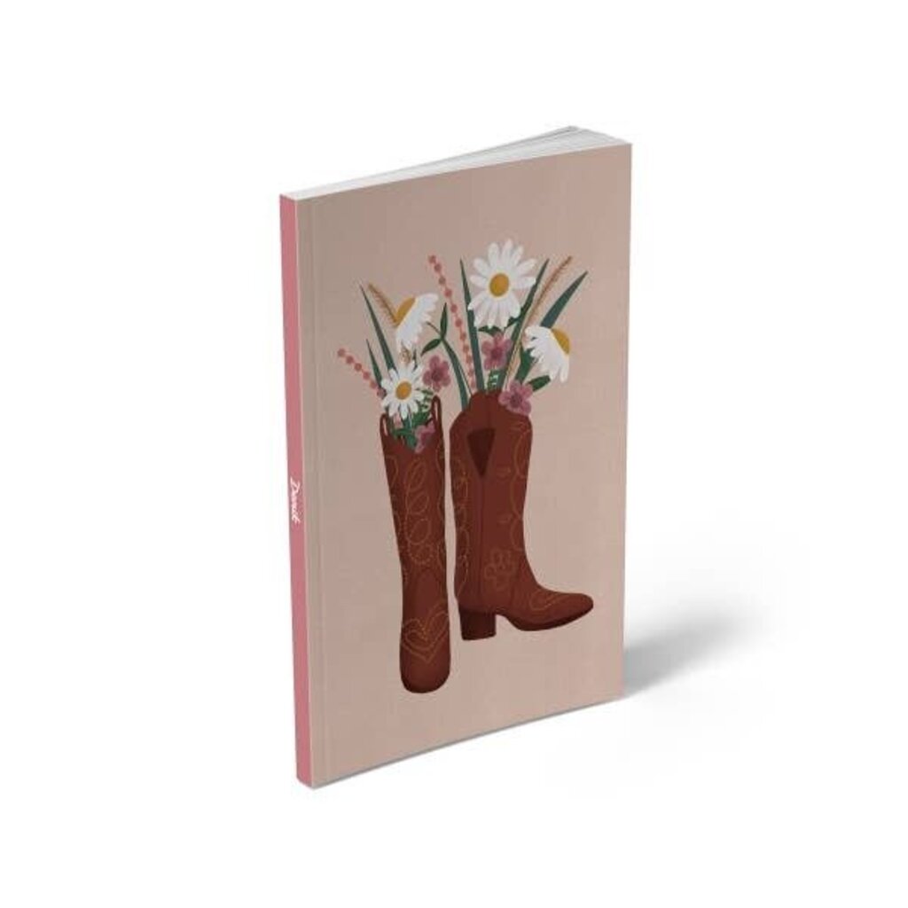 Boots & Flowers Soft Touch Layflat Notebook Journal * Gifts & Speciality