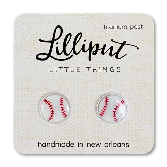 Lilliput- Baseball Earrings